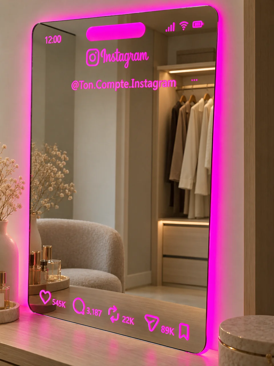 Les miroirs lumineux personnalisés Mon Miroir Perso